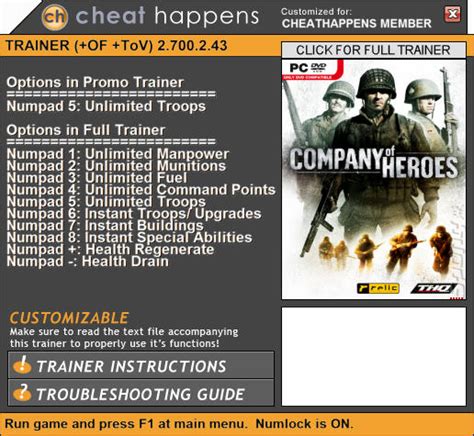 company of heroes trainer 2.700|Company of Heroes Cheats and Trainer for Steam.